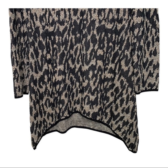 INC Leopard-Print Handkerchief Hem Tunic Sweater - Picture 3 of 9